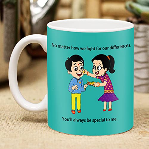 ME & YOU Rakhi Gift for Brother - Rakhi Gift Printed Ceramic Mug